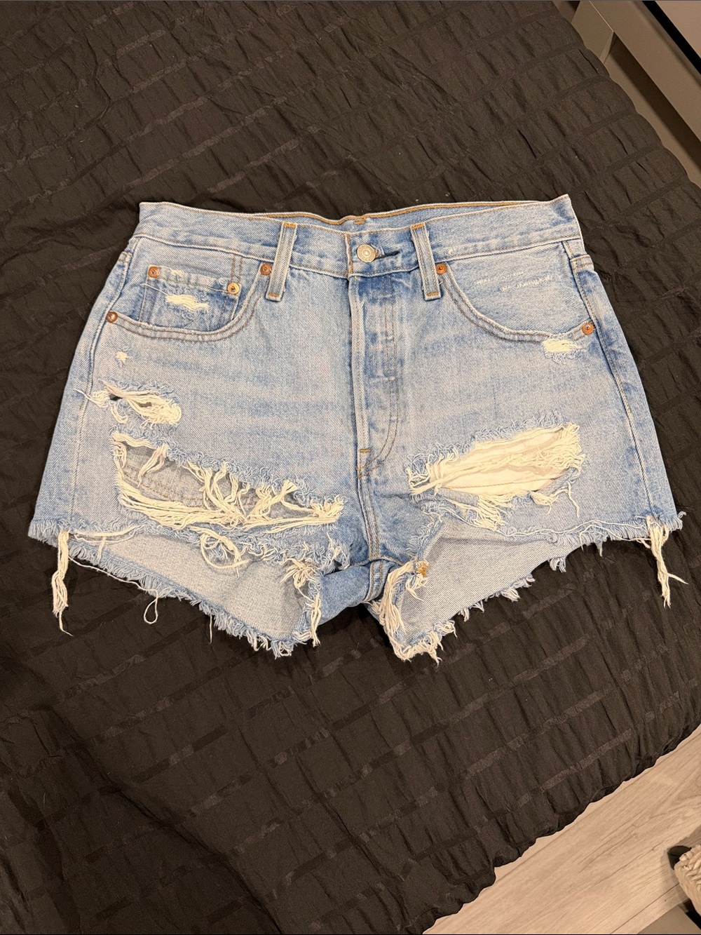 Levi's Distressed 501’s Denim Shorts